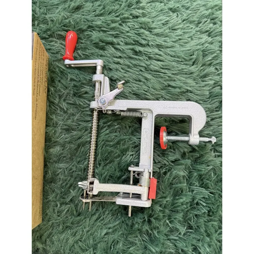 The Pampered Chef Apple Peeler Corer Slicer Tool with Clamp - Model 2430